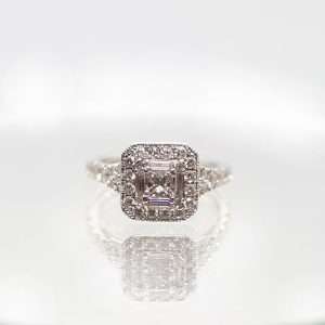 Natural Princess & Baguette Cut Diamond Ring