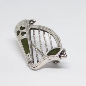 Silver Irish Harp Brooch