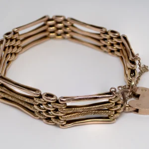 9ct Gold 4 Bar Gate Bracelet