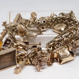 SOLD 9Ct Gold Charm Bracelet